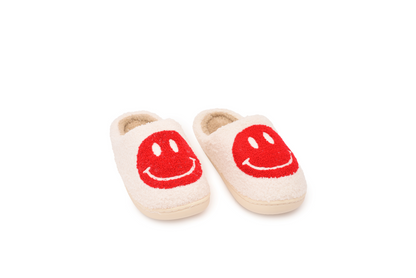 Smiley Slipper - White & Red - The Happy Tribe
