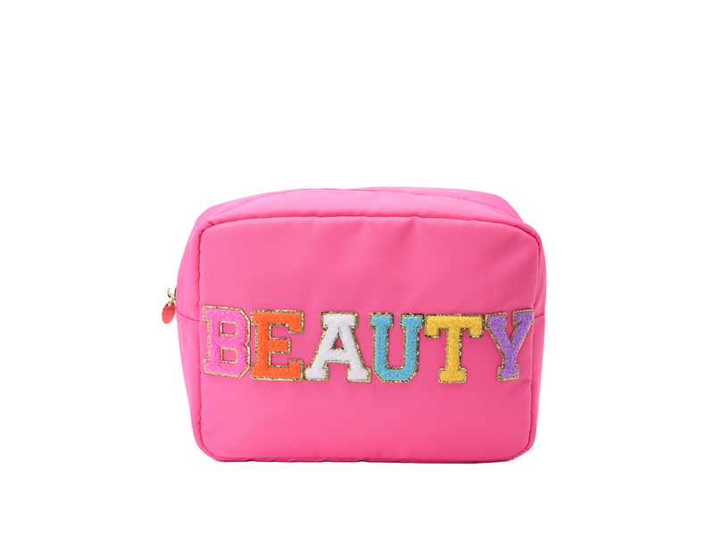 Large Candy Pink “Beauty” Pouch
