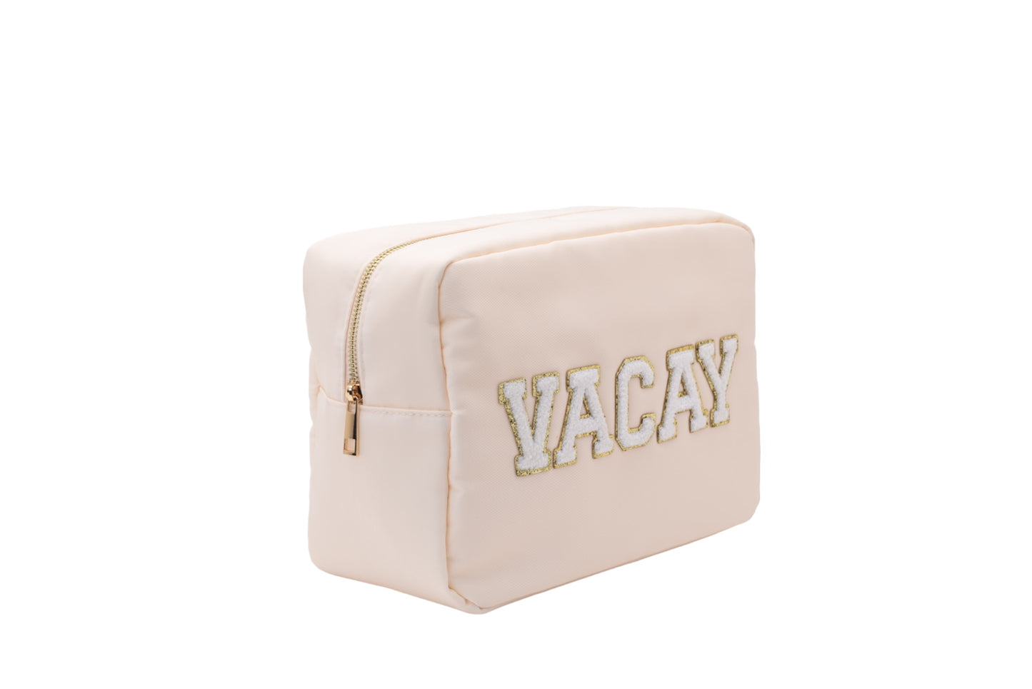 Cream Large Pouch - "Vacay" - The Happy Tribe