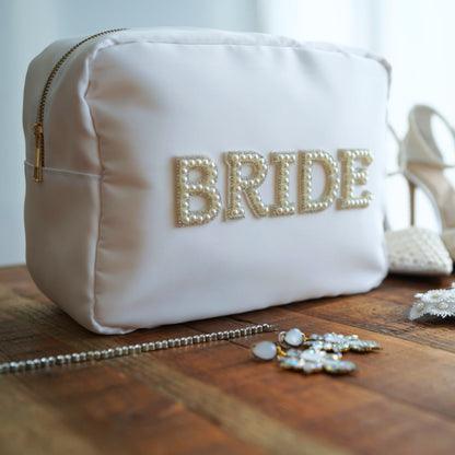 "Bride" Large Pouch, White