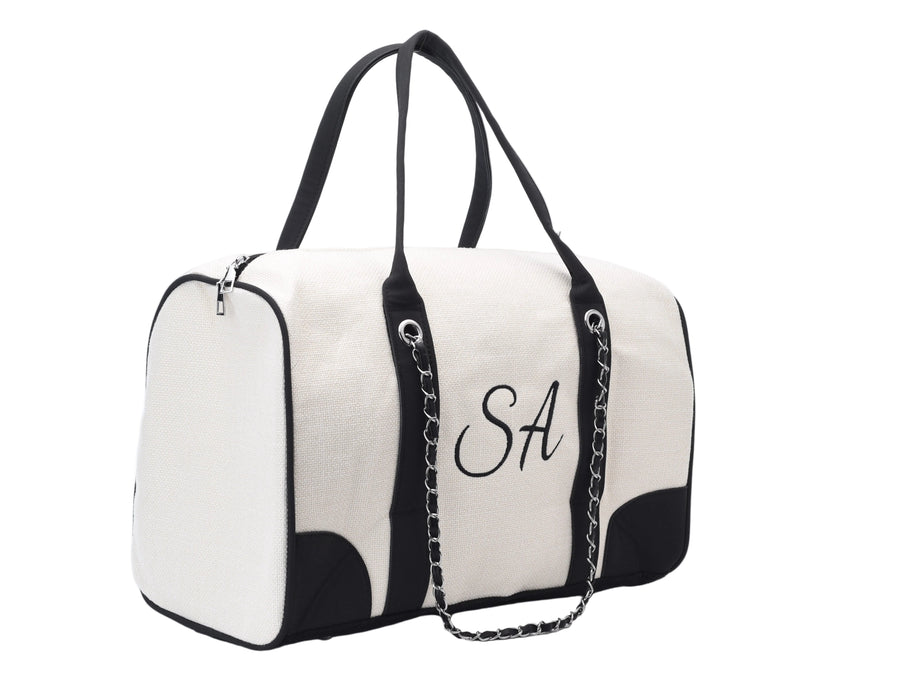 Personalised 'Take Me Away' Canvas Chain Bag - Luxury Weekend Duffe