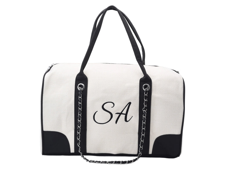 Personalised 'Take Me Away' Canvas Chain Bag - Luxury Weekend Duffe