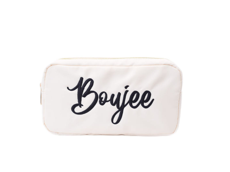 Cream Small Pouch - “Boujee