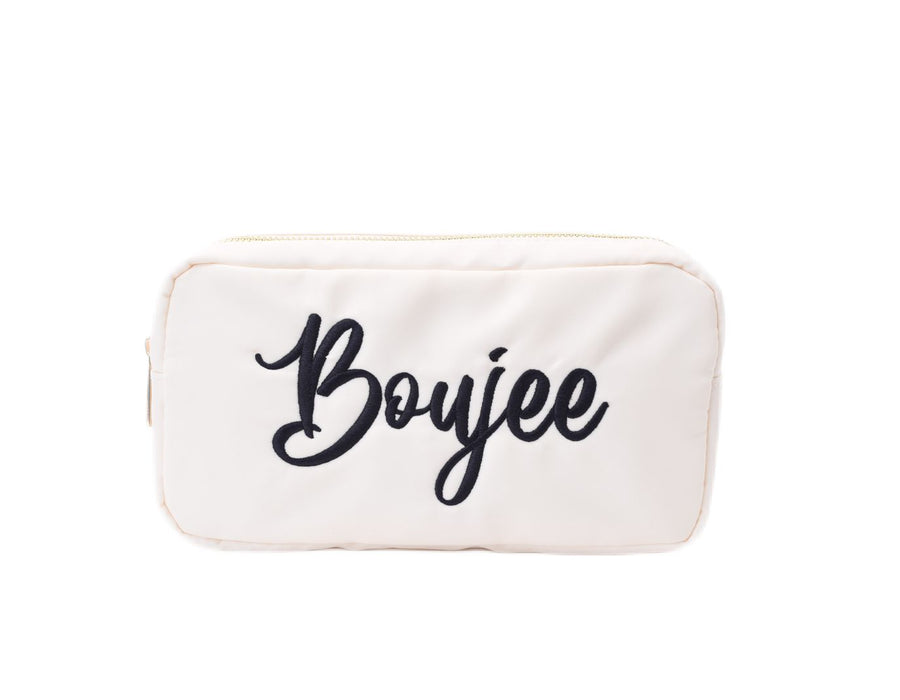 Cream Small Pouch - “Boujee