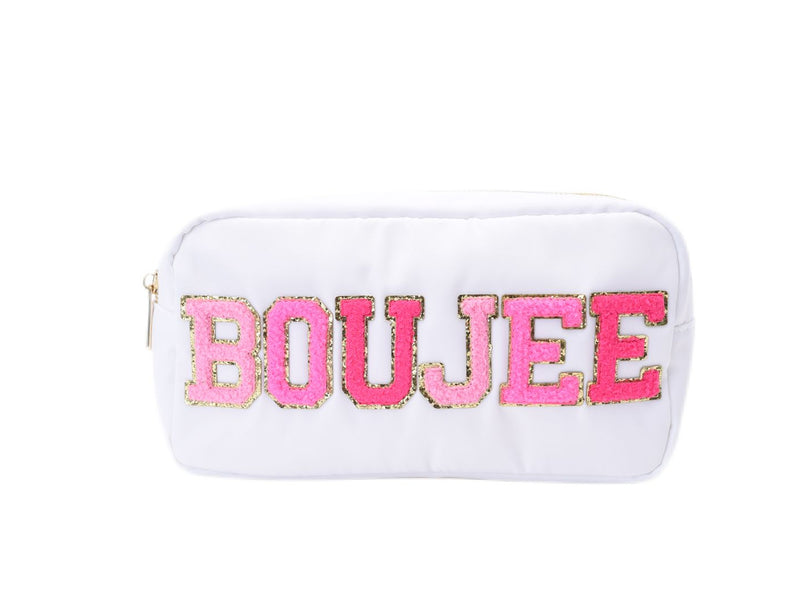 White Medium Pouch - “Boujee