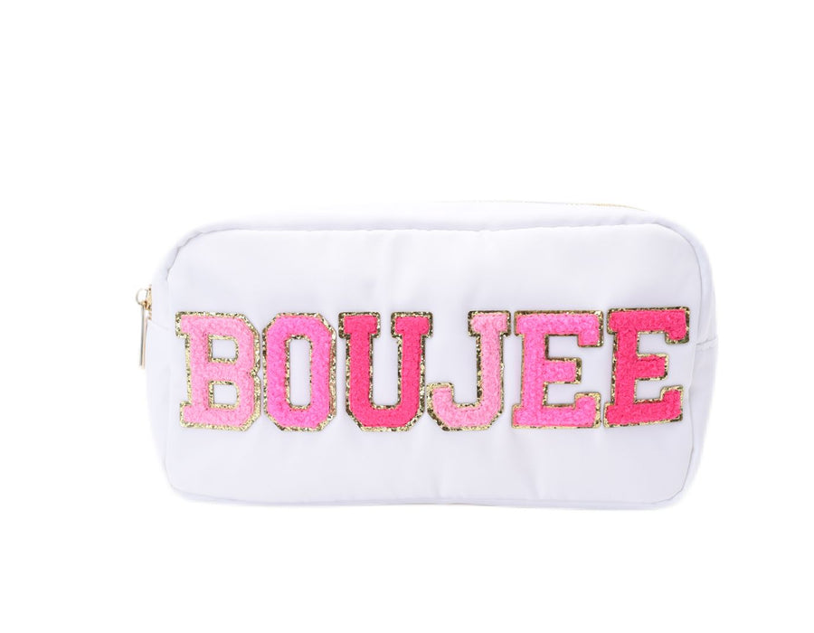 White Medium Pouch - “Boujee