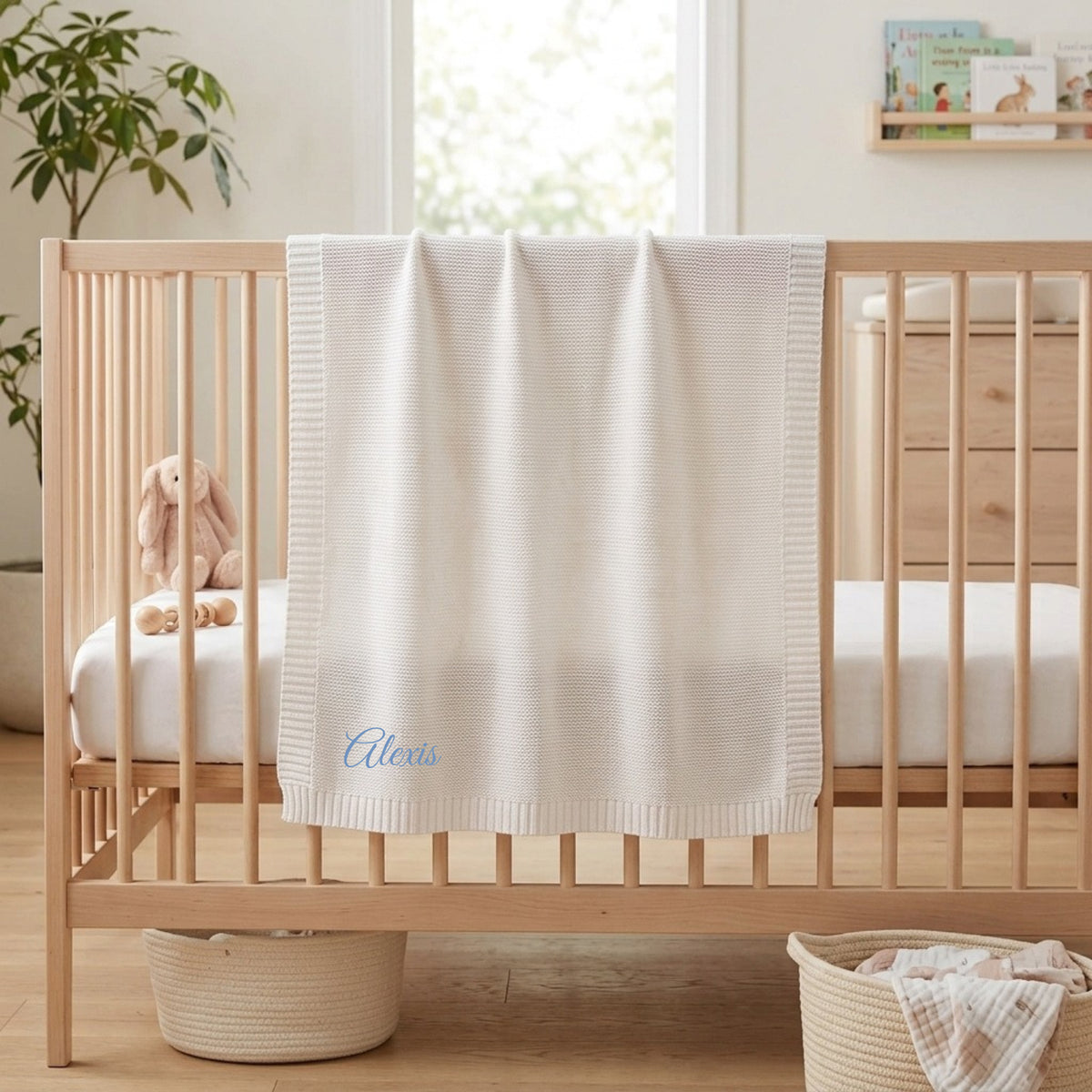 Personalised Knitted Baby Blanket