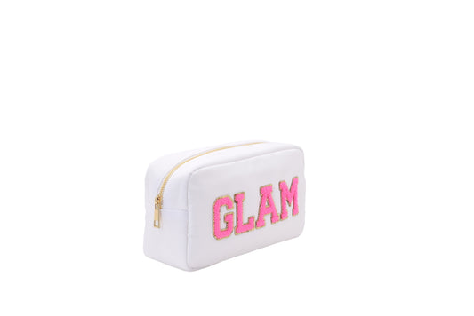 White Medium Pouch - "Glam" - The Happy Tribe