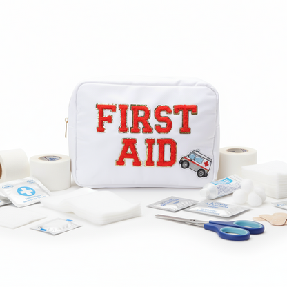 "First Aid" Large Pouch, White