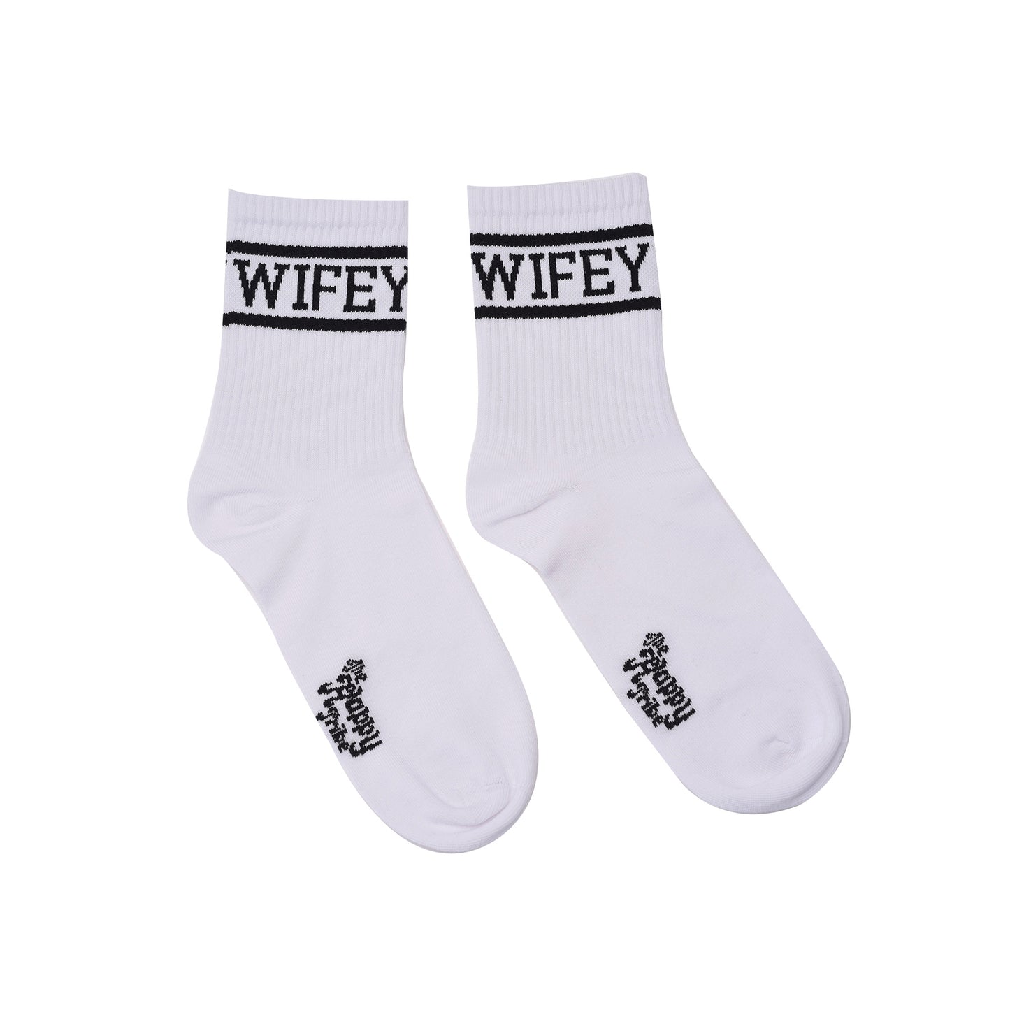 Wifey Socks, Cozy White Socks - The Happy Tribe