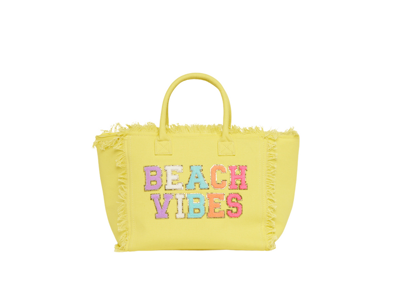 Yellow St Bart’s Tote  “Beach Vibes” Bag
