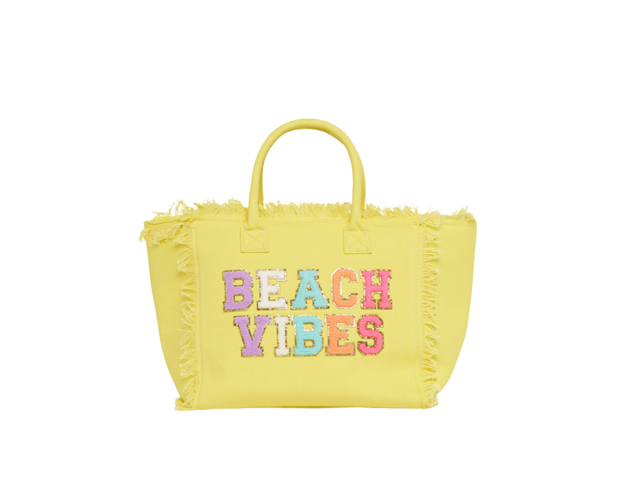 Yellow St Bart’s Tote - “Beach Vibes” Bag
