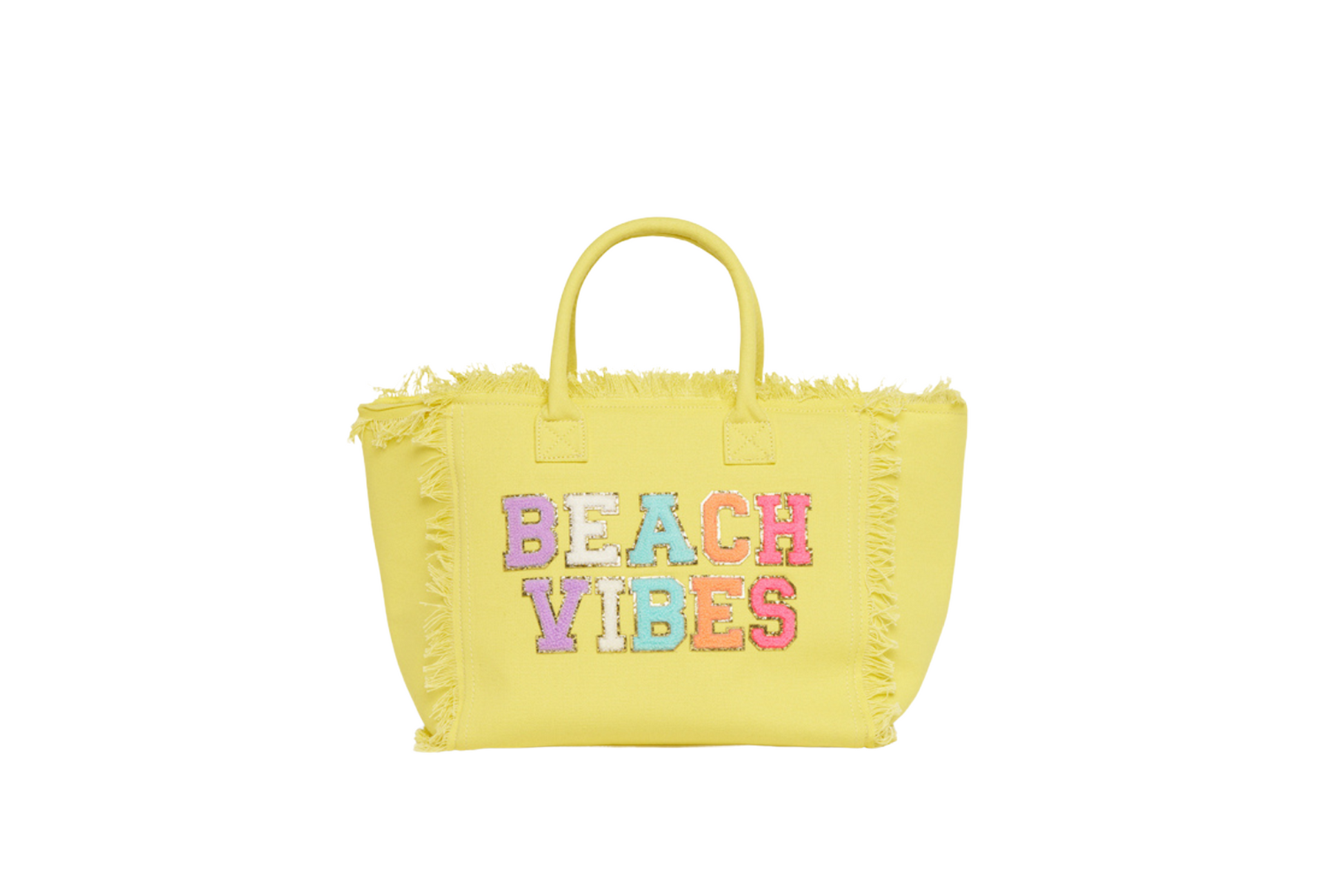 Yellow St Bart’s Tote - “Beach Vibes” Bag - The Happy Tribe