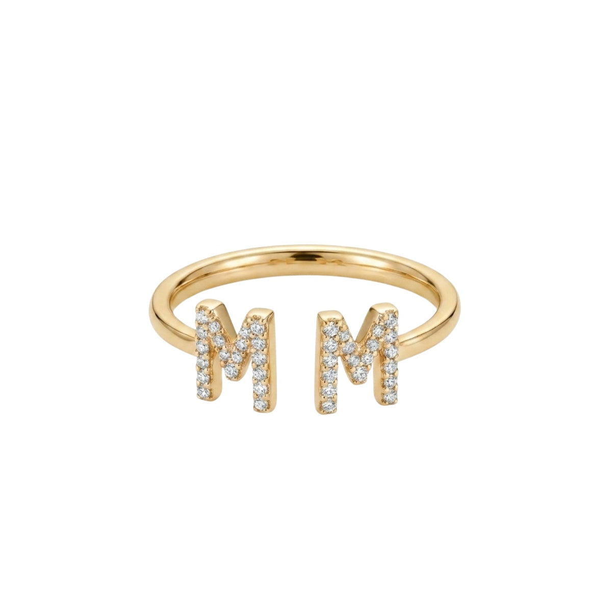 Amara Two Alphabets Ring - The Happy Tribe