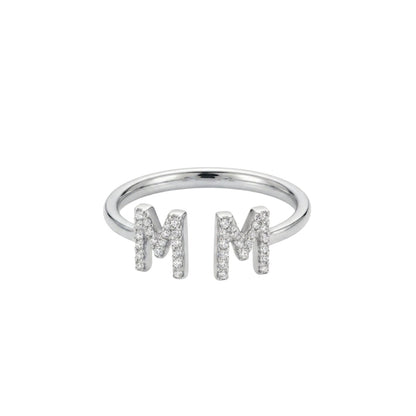 Amara Two Alphabets Ring - The Happy Tribe