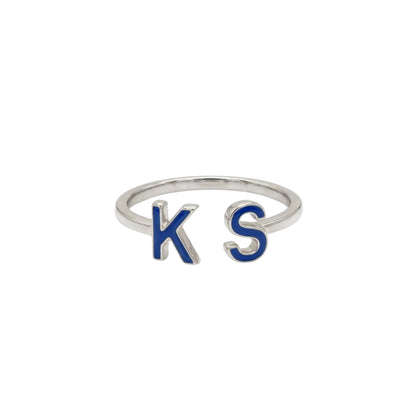 Amara Two Alphabets Ring - The Happy Tribe