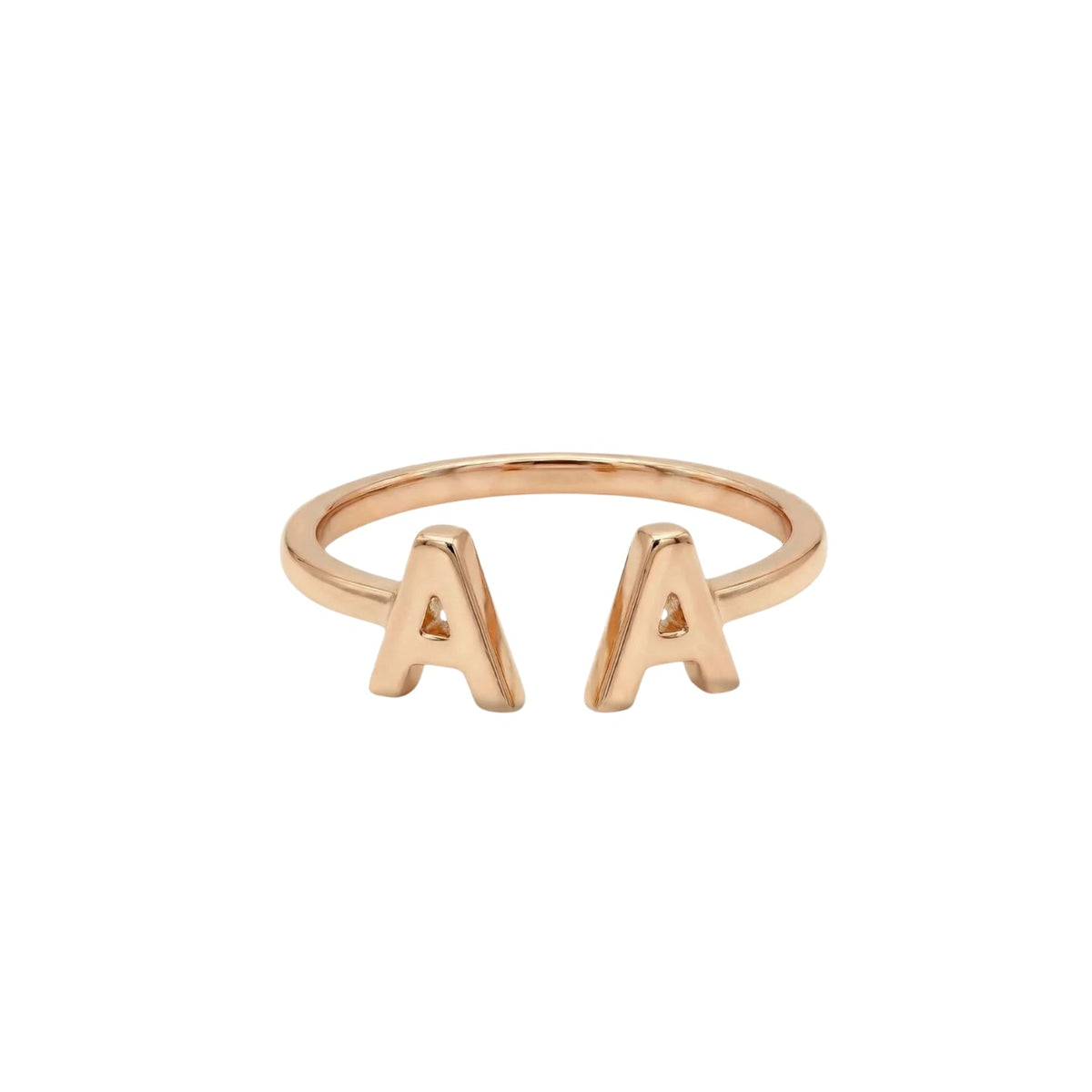Amara Two Alphabets Ring - The Happy Tribe