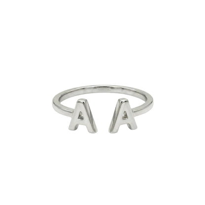 Amara Two Alphabets Ring - The Happy Tribe
