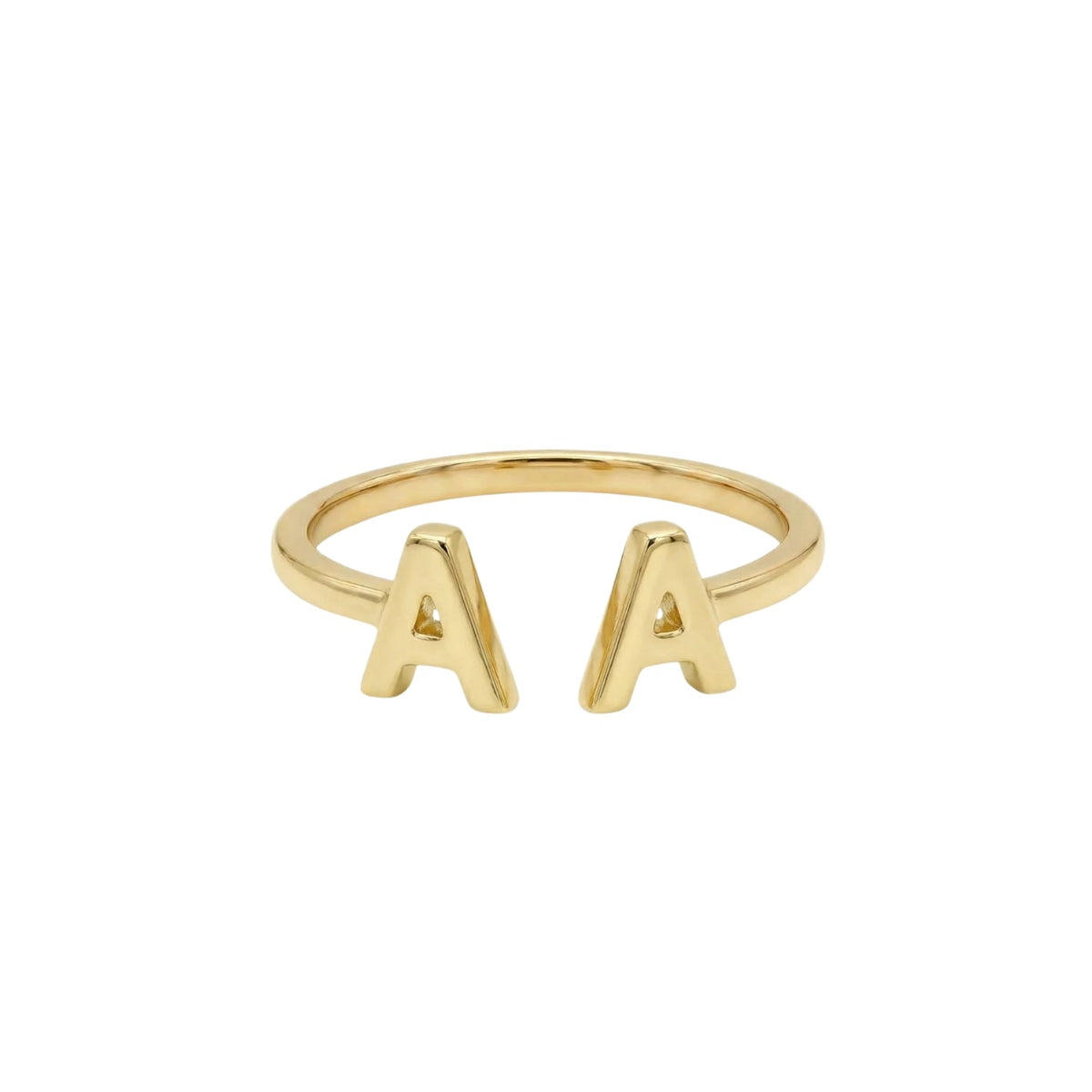 Amara Two Alphabets Ring - The Happy Tribe