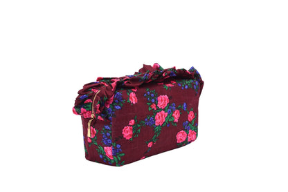 Arabic "Beauty" Ruffle Pouch, Medium - The Happy Tribe