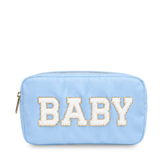 "BABY" Medium, Baby Blue, Keepsake Pouch - The Happy Tribe