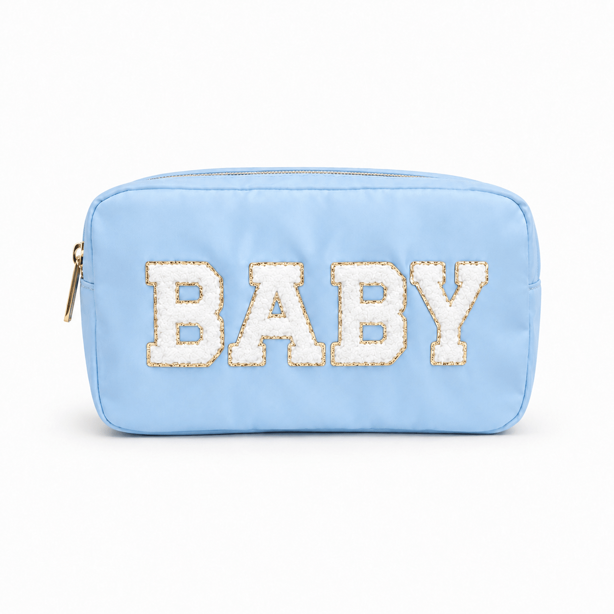 "BABY" Medium Pouch, Baby Blue - The Happy Tribe