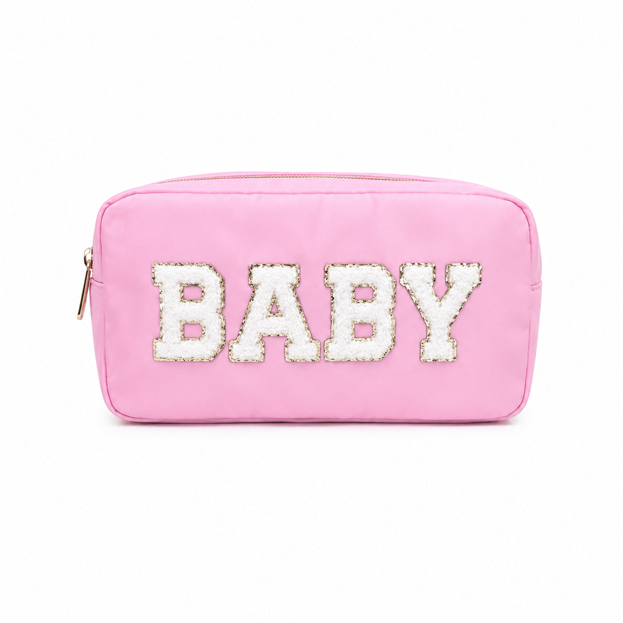 "BABY" Medium Pouch, Baby Pink - The Happy Tribe