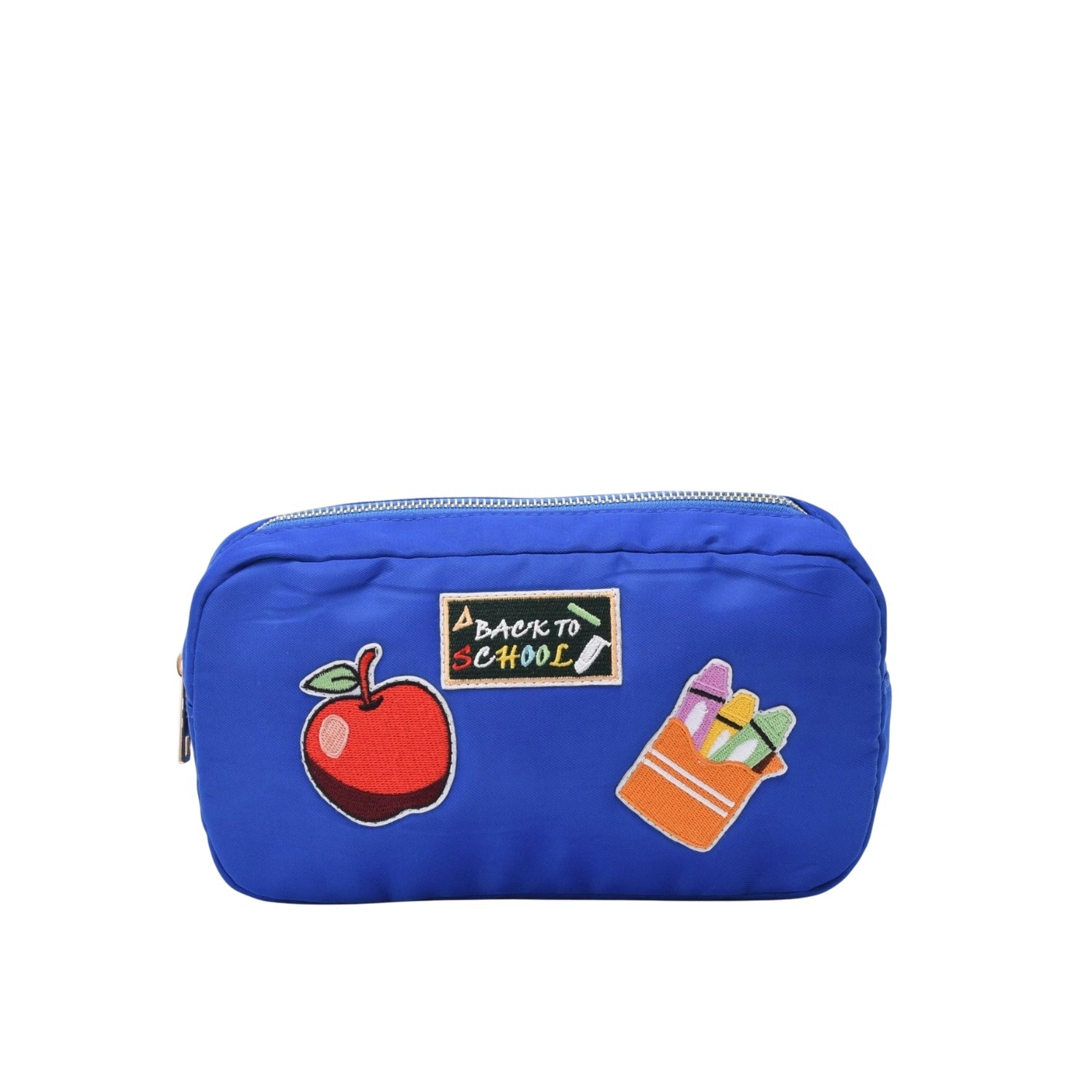 "Back To School" Small Pouch, Royal Blue - The Happy Tribe
