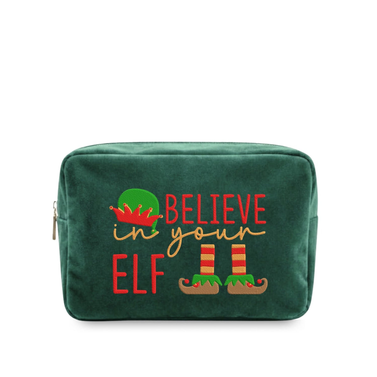 “Believe In Your Elf” Velvet Pouch - The Happy Tribe