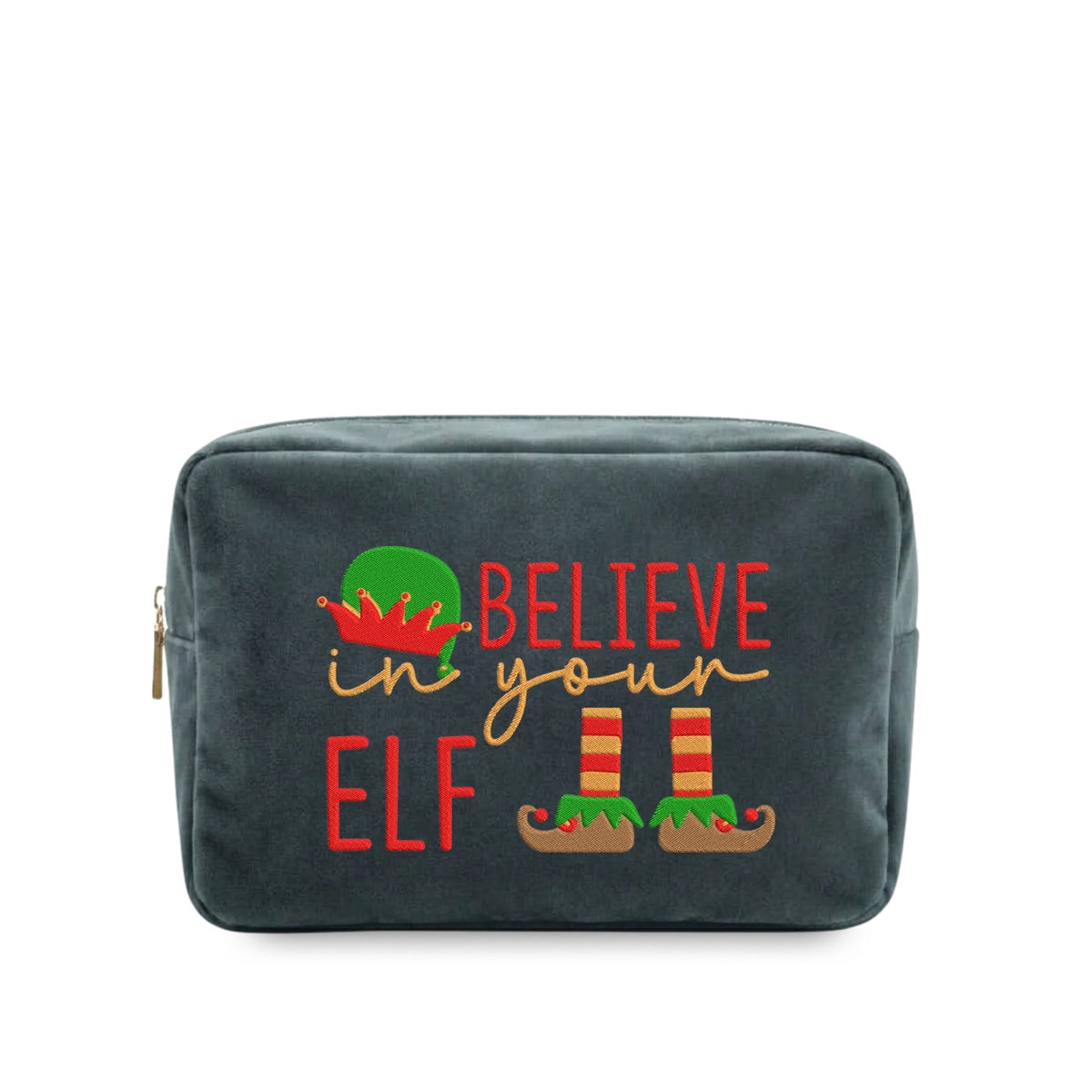 “Believe In Your Elf” Velvet Pouch - The Happy Tribe