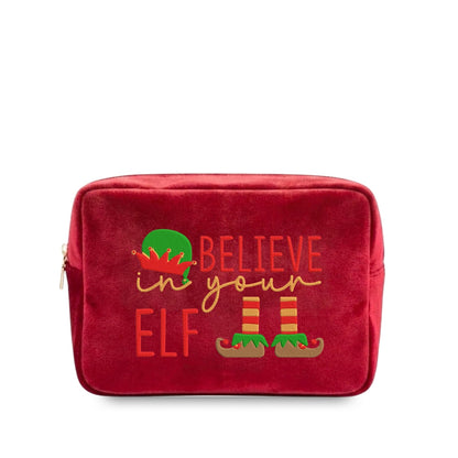 “Believe In Your Elf” Velvet Pouch - The Happy Tribe