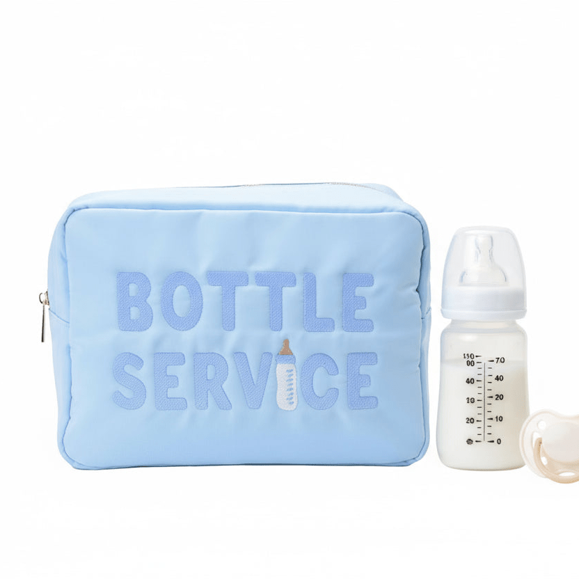 Bottle Service" Large Pouch, Baby Blue - The Happy Tribe