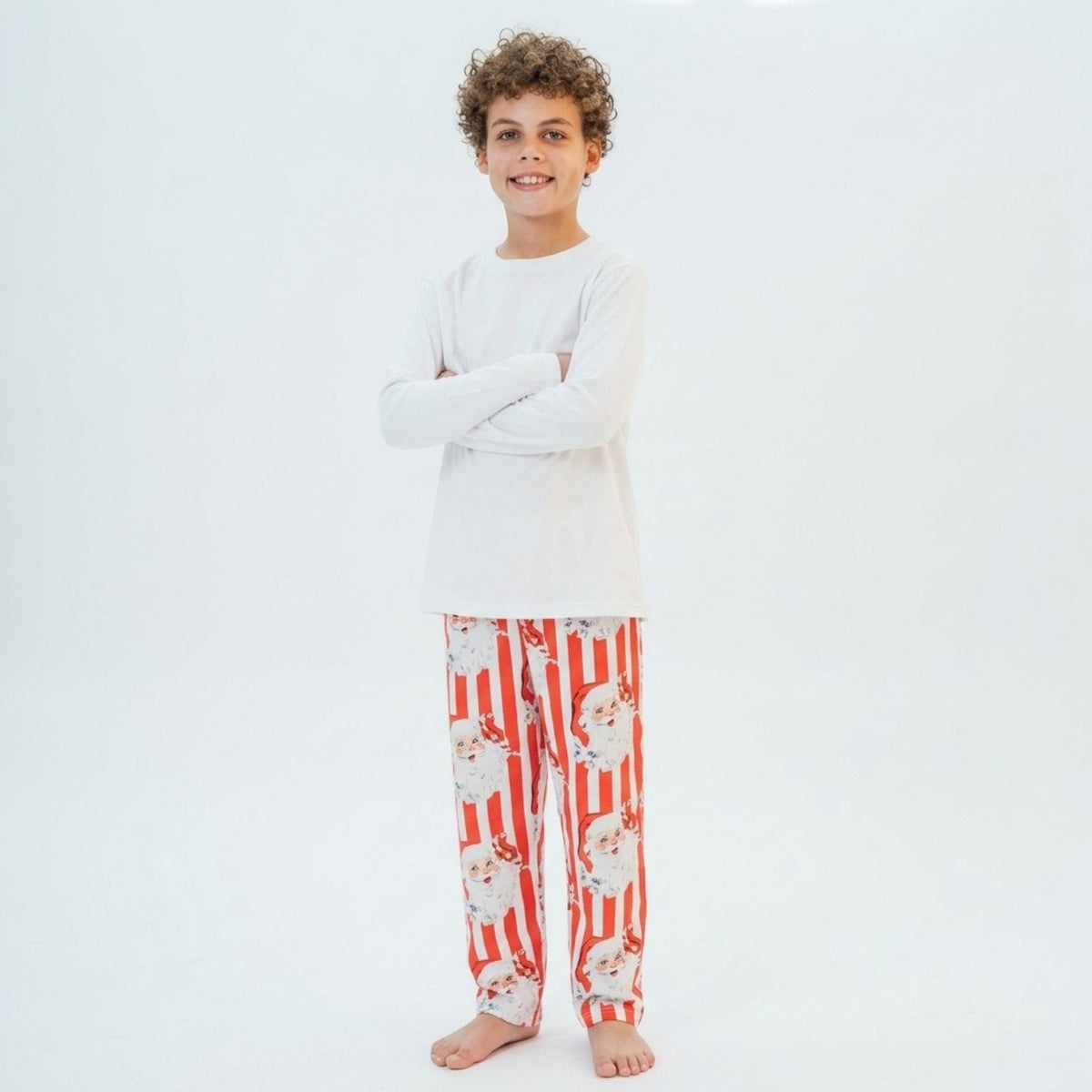 Boys Personalised Santa Stripe Pyjamas - The Happy Tribe