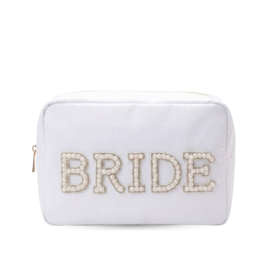 "Bride" Large Pouch, White - The Happy Tribe