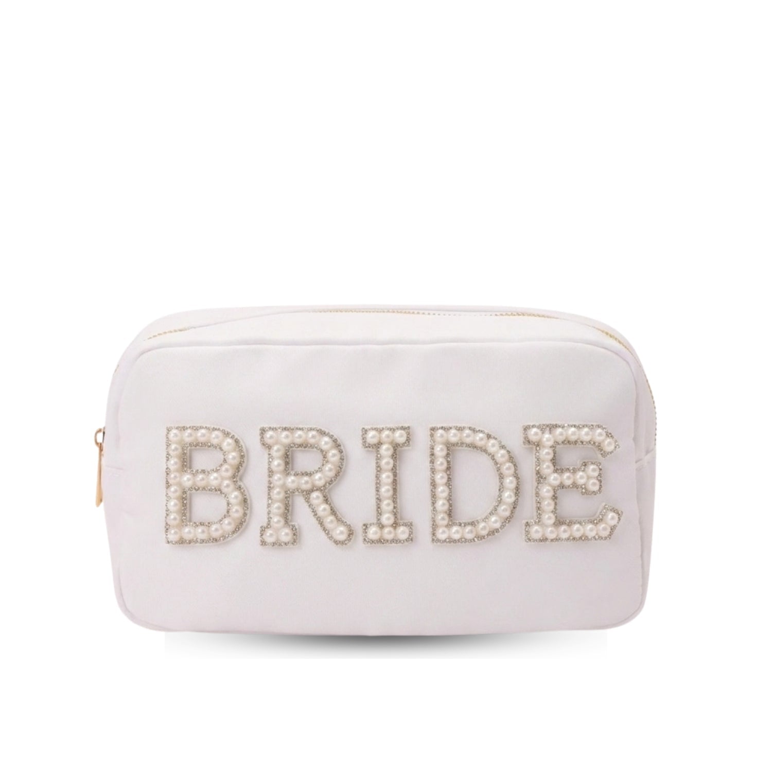 "Bride" Medium Pouch, White - The Happy Tribe