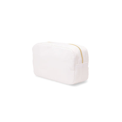 "Bride" Medium Pouch, White with Pearl Lettering - The Happy Tribe