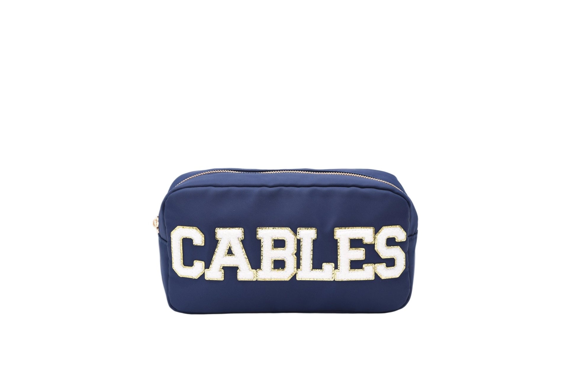 "Cables" Medium Pouch, Navy - The Happy Tribe