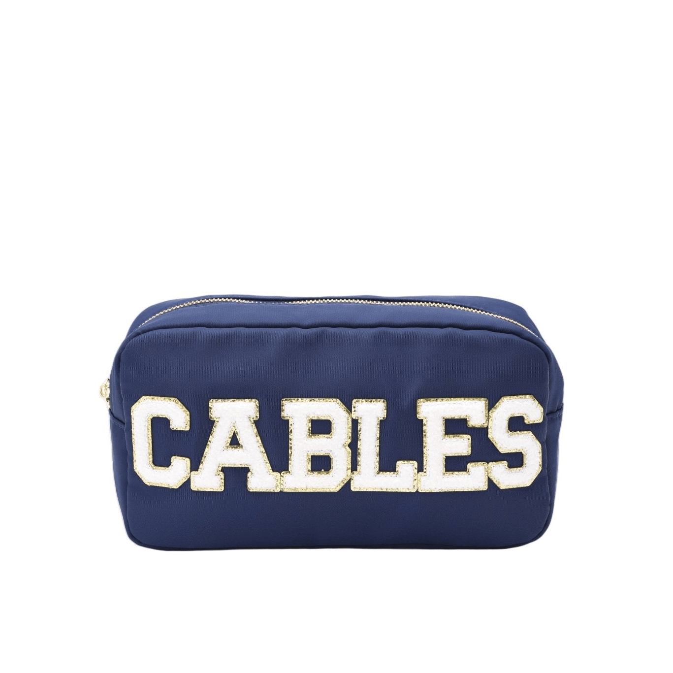 "Cables" Medium Pouch, Navy - The Happy Tribe