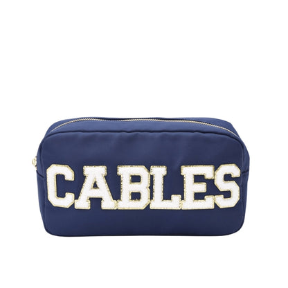 "Cables" Medium Pouch, Navy - The Happy Tribe