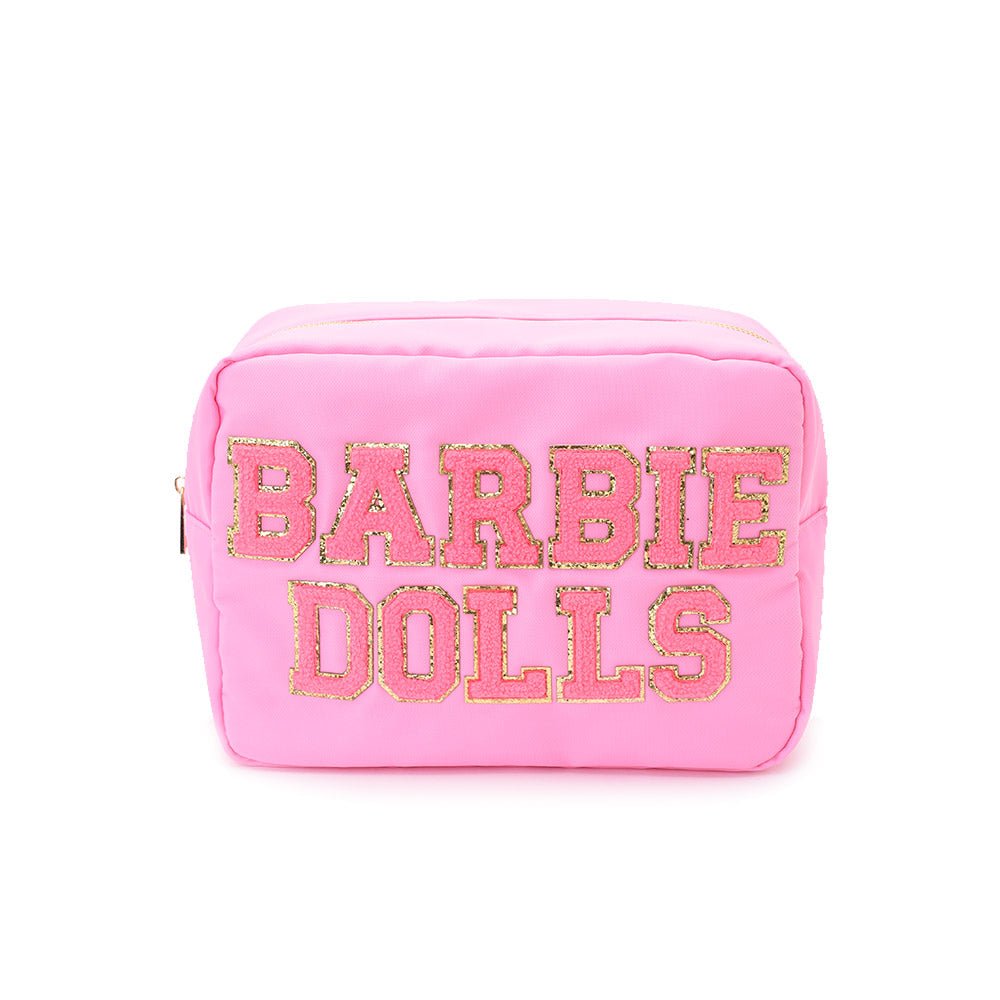 Candy Pink Large Pouch - "Barbie Dolls" - The Happy Tribe