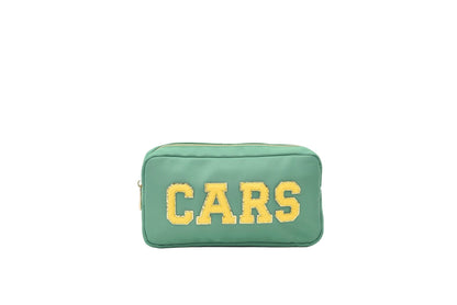 "Cars" Small Pouch, Green - The Happy Tribe