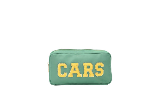 "Cars" Small Pouch, Green - The Happy Tribe