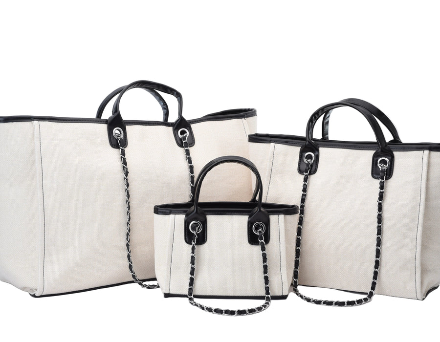 Personalised Mini Canvas Chain Tote Bag