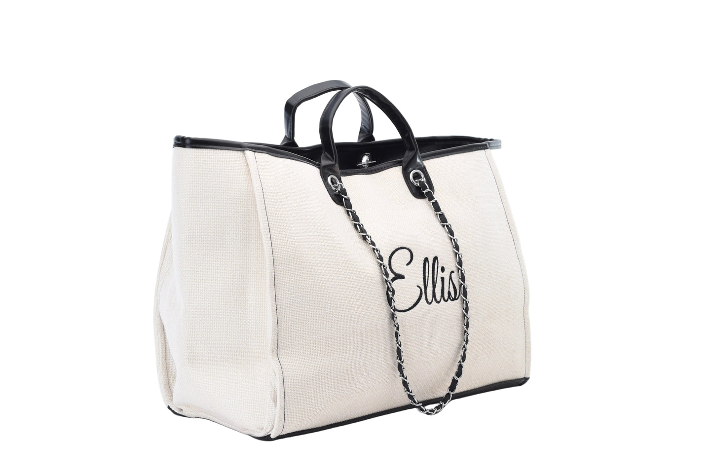 Personalised Extra Large Canvas Chain Tote Bag