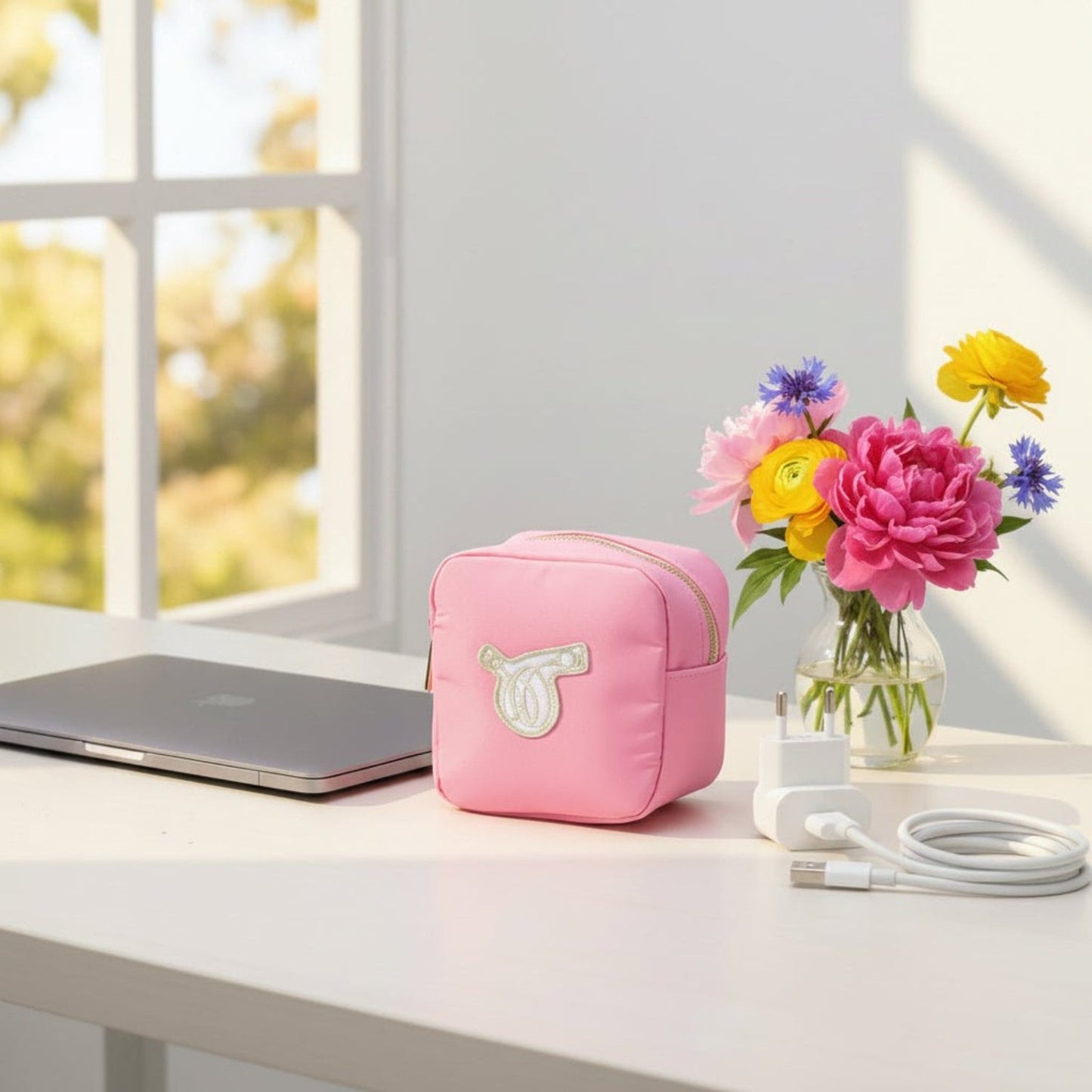 "Charge" Mini Pouch, Candy Pink - The Happy Tribe