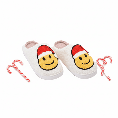 Christmas Slippers - Smiley Santa - The Happy Tribe