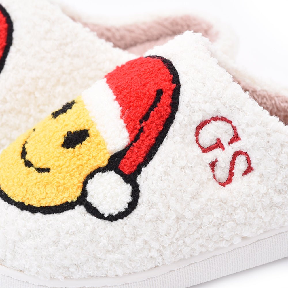 Christmas Slippers - Smiley Santa - The Happy Tribe