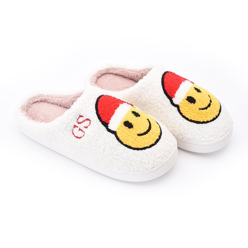 Christmas Slippers - Smiley Santa - The Happy Tribe