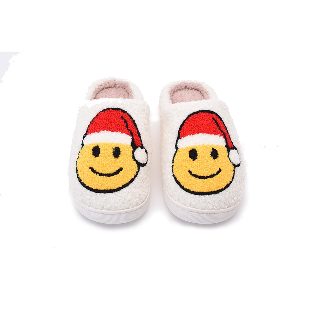 Christmas Slippers - Smiley Santa - The Happy Tribe