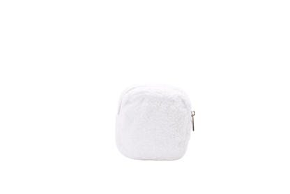Cream Teddy Extra Small Pouch - "Santa Hat & Initial" - The Happy Tribe